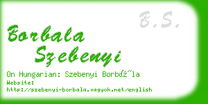 borbala szebenyi business card